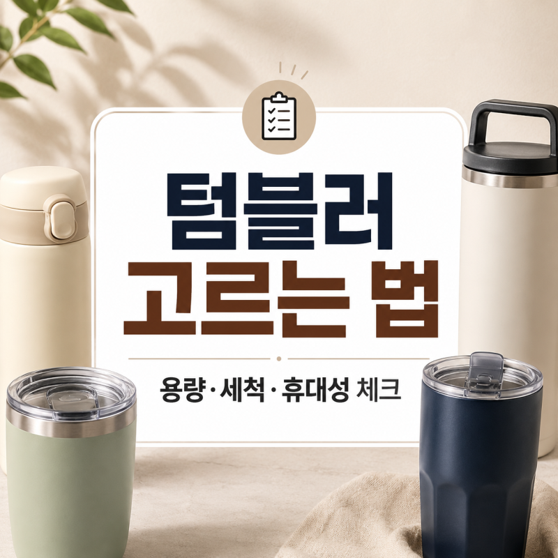 텀블러 고르는 법｜스탠리·스타벅스 고민된다면 용량·세척·휴대성부터 보세요