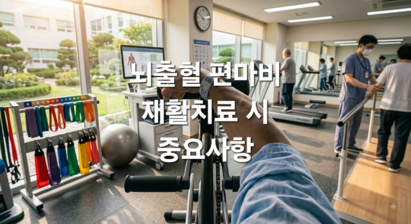 뇌출혈 편마비 재활치료 시 중요사항