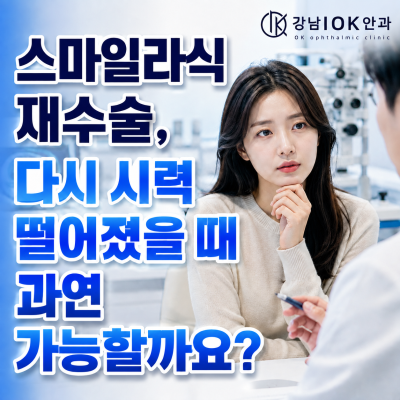 스마일라식 재수술, 다시 시력 떨어졌을 때 과연 가능할까요?