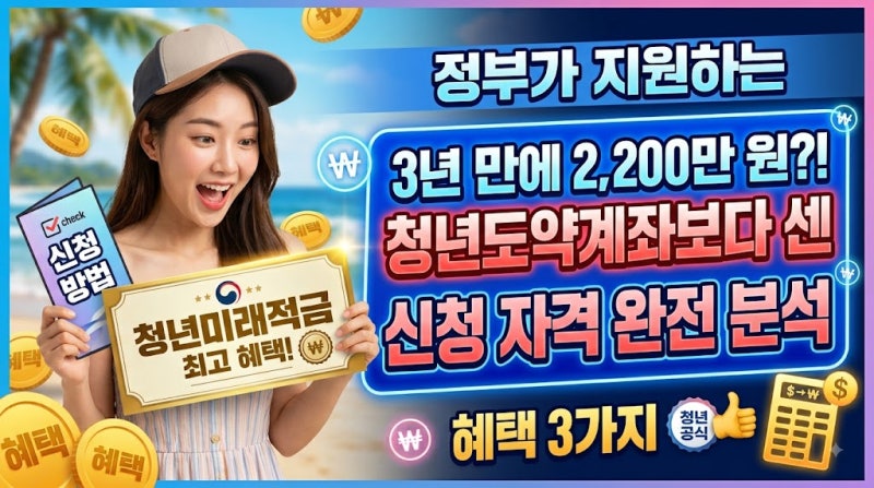 3년만에 2,200만원? 청년도약계좌보다 쎈 청년미래적금 혜택 3가지