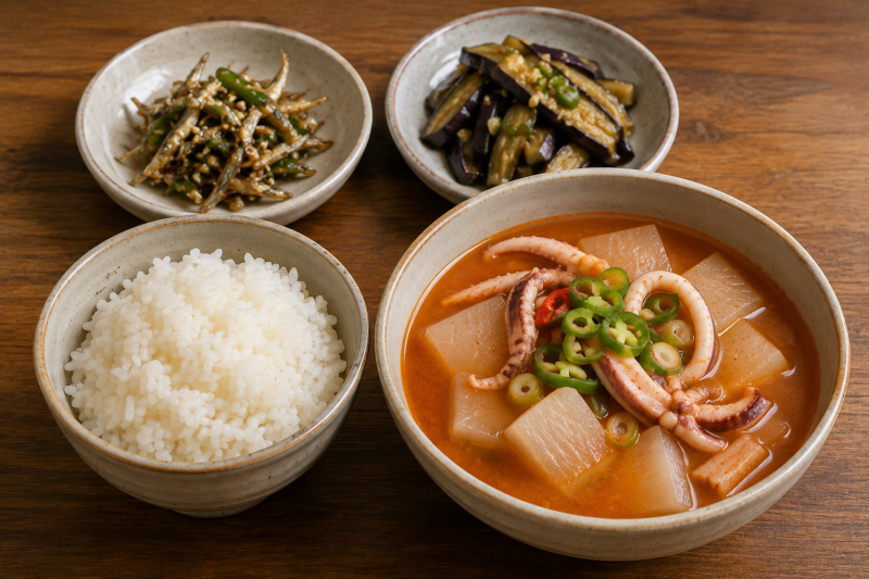 [음식 속 한국어의 숨결] 칼칼하다/ 오징어무국 레시피, 초간단 혼밥 집밥 레시피/ 오징어국 ....