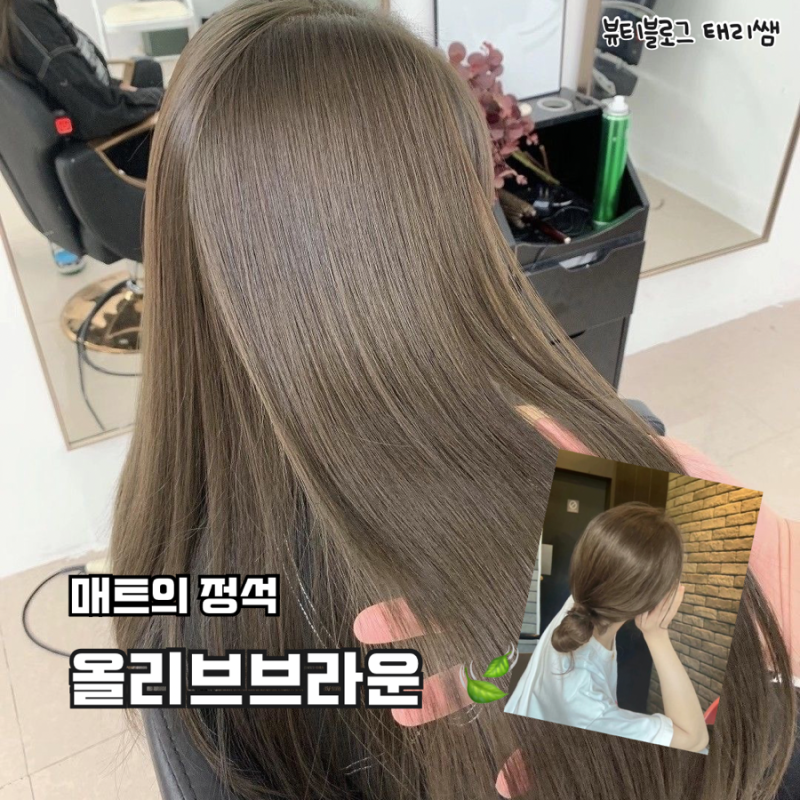 붉은기 잡는 염색 ‘올리브브라운’ 색빠짐 & 유지기간 & 쿨톤·웜톤별 레시피 추천