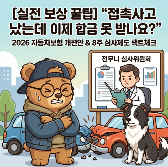 [실전 보상 꿀팁] "접촉사고 났는데 이제 합의금 못 받나요?" 2026년 자동차보험 개편안 & 8주 ....