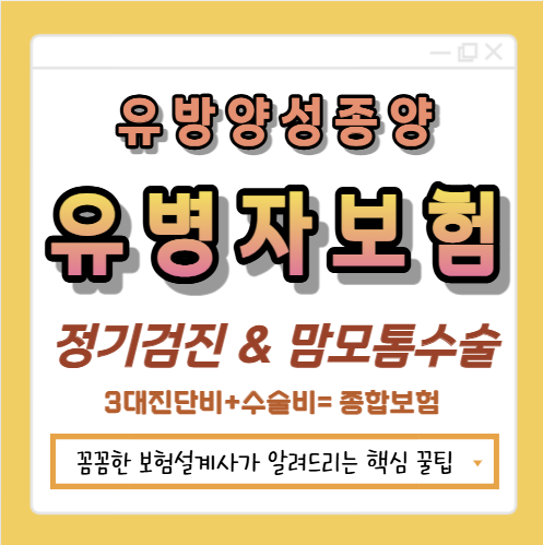 유방 섬유선종 맘모톰 후 보험가입 부담보 없이 가입하는 방법(유방 양성종양 유병자보험 추....