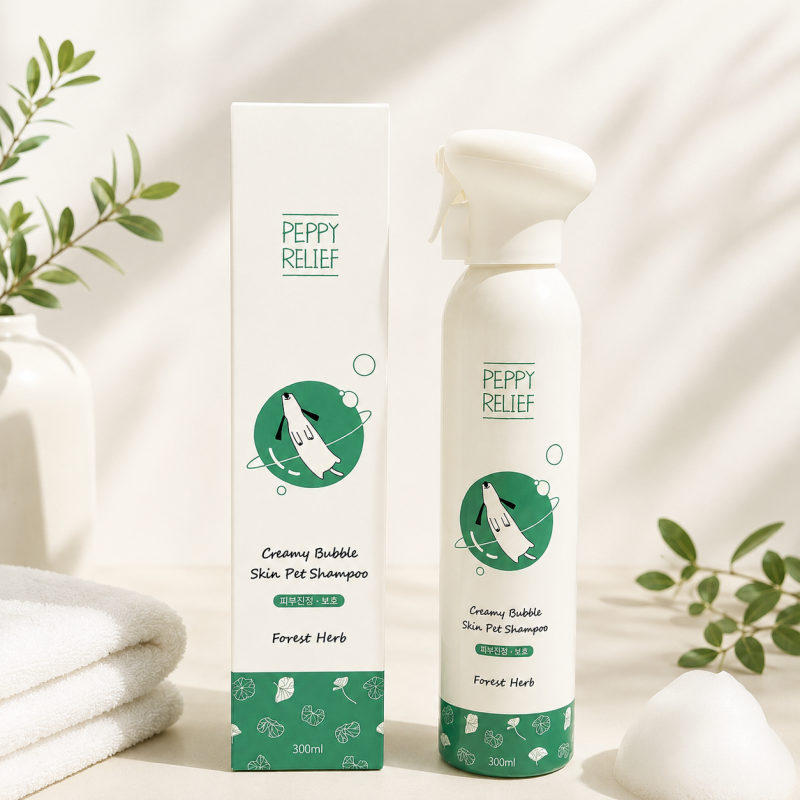 페피릴리프 크리미 버블 스킨 샴푸 후기｜이중모 강아지 목욕