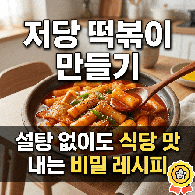 저당 떡볶이 만들기/ 설탕 없이도 식당 맛 내는 비밀 레시피