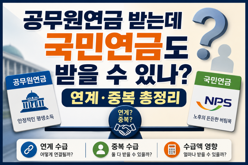 공무원연금 받는데 국민연금도 받을 수 있나? – 연계·중복 총정리