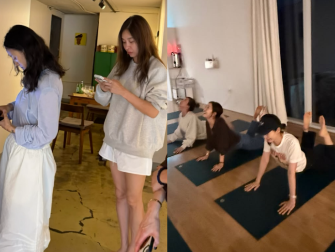 핑클 완전체, 이효리 요가원서 28년 우정 과시…옥주현 “밥 잘 사주는 리더 효리”