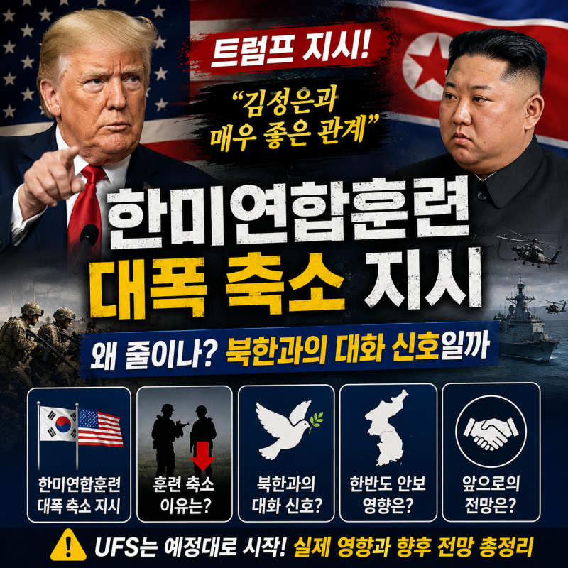 트럼프 한미연합훈련 대폭 축소 지시｜왜 줄이나? 북한과의 대화 신호일까