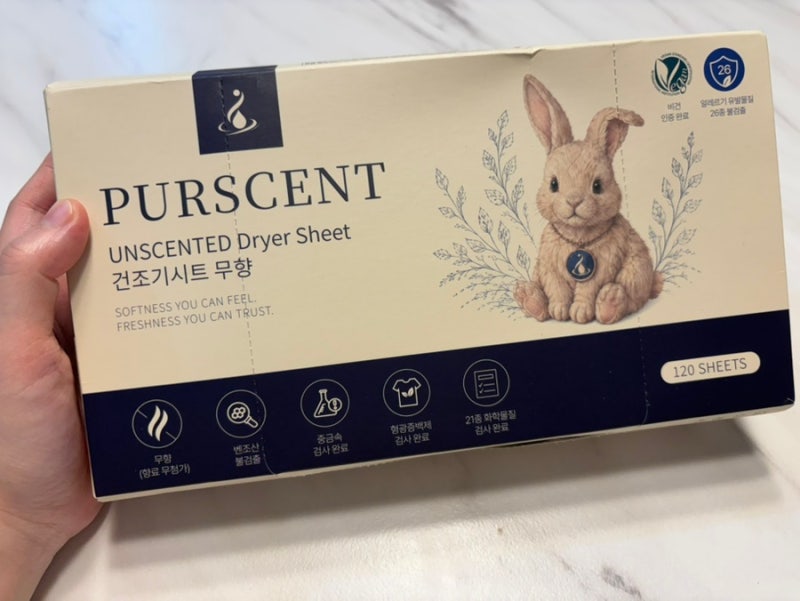 [생활용품] 퍼센트 무향 건조기시트 워시 콤보 비건 건조기시트 추천