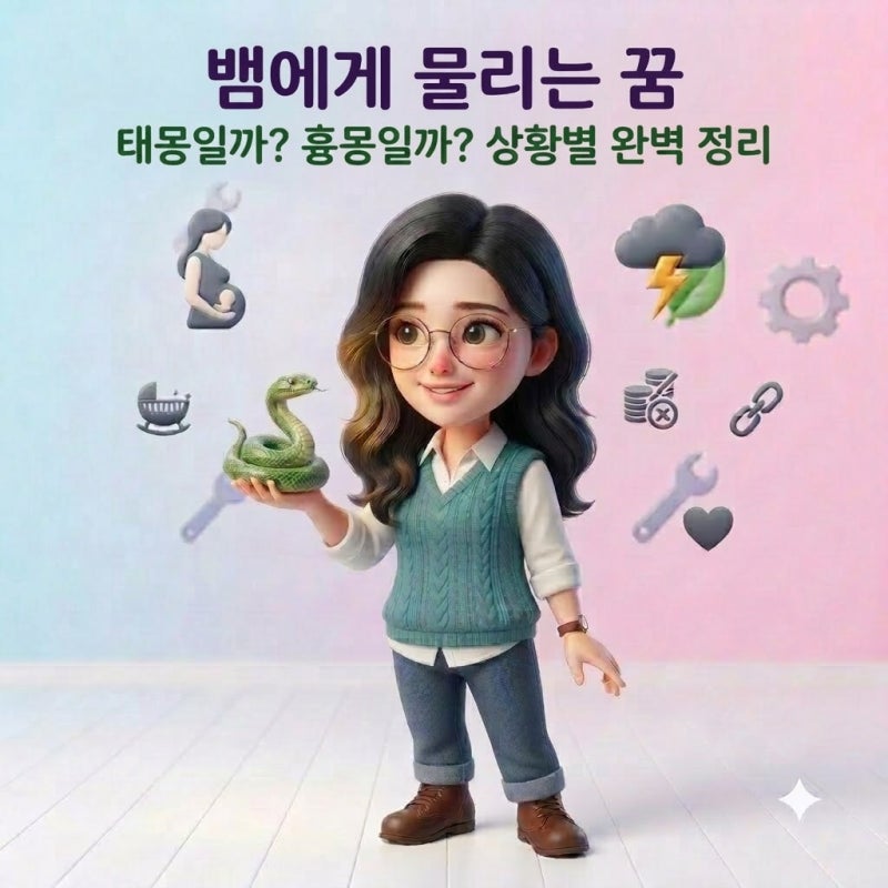 뱀에 물리는 꿈 해몽, 태몽일까 흉몽일까? 상황별 완벽 정리