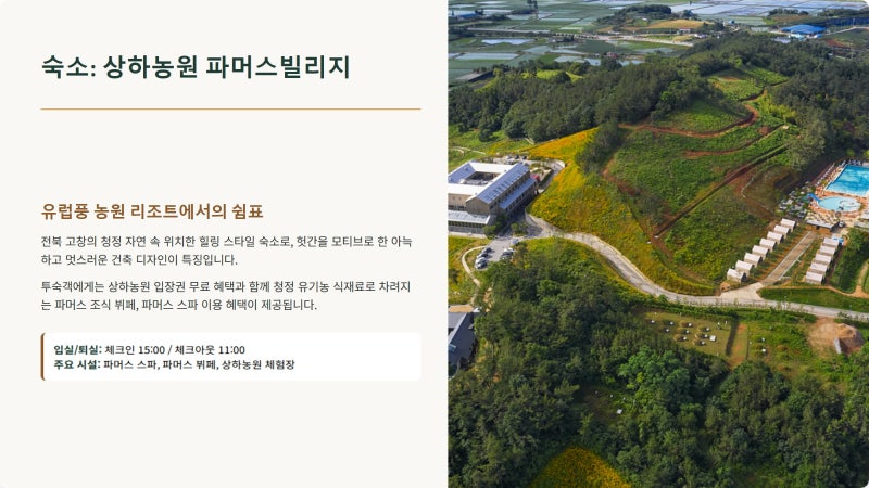 [고창 1박 2일] 2026 추석 맞이 대가족 힐링 여행 일정 총정리 (상하농원 파머스빌리지, 고창읍....