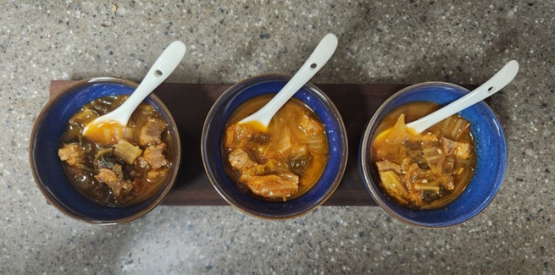김치찌개용 육수 조미료 비교 (육수가루, 치킨스톡, 연두)