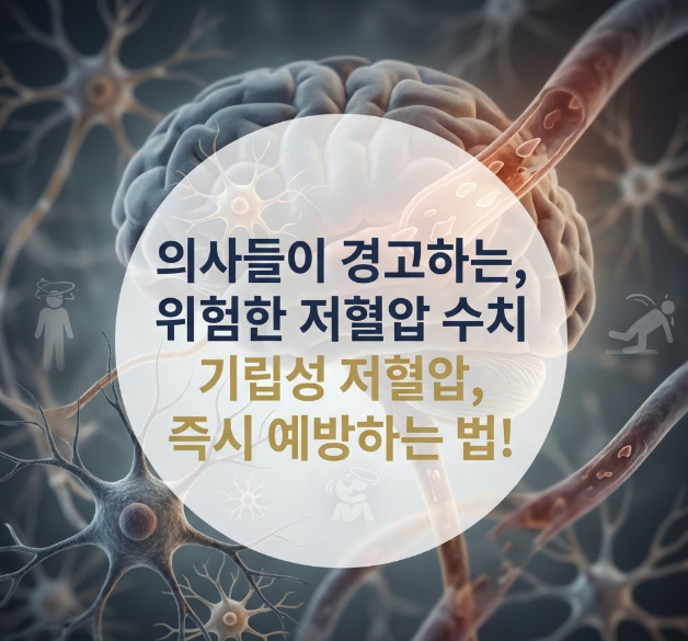 의사들이 경고하는..위험한 저혈압수치 기준과 기립성 저혈압 예방법