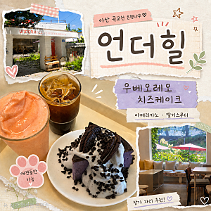 아산 곡교천 은행나무길 애견동반 감성카페 - 언더힐