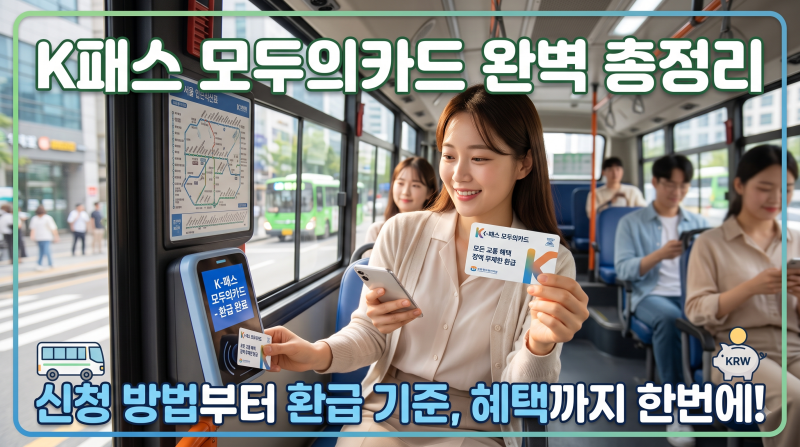 K패스 모두의카드 신청 방법부터 환급 기준 및 혜택 완벽 총정리