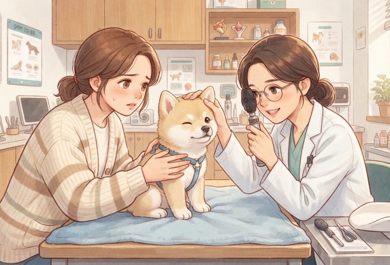 강아지 난치성 각막궤양 안약을 써도 낫지 않는다면? 다이아몬드버 시술