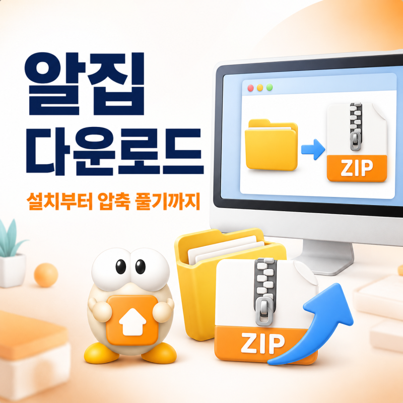 알집 다운로드 및 설치 방법, ZIP 파일 압축과 압축 풀기까지