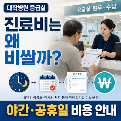 대학병원 응급실 진료비는 왜 비싼가요? 야간·공휴일 비용 안내