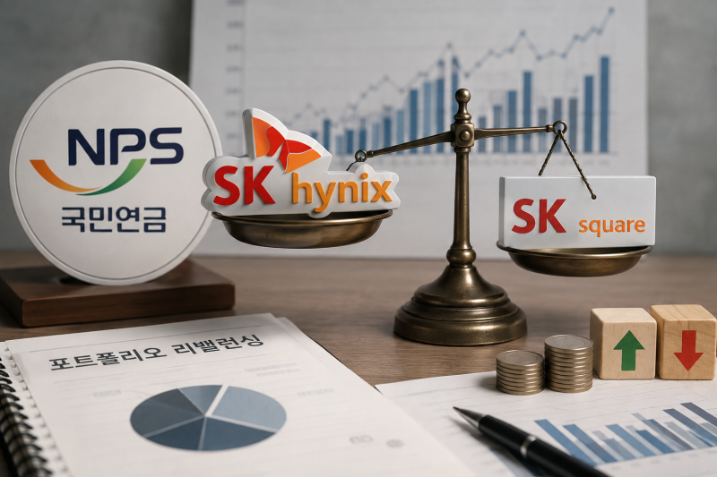 국민연금 리밸런싱, SK하이닉스 1.5조 사고 SK스퀘어 9646억 판 이유