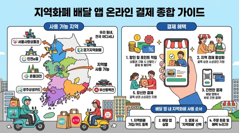 배달 앱 내 지역화폐 온라인 결제 가능 지역 및 혜택 총정리