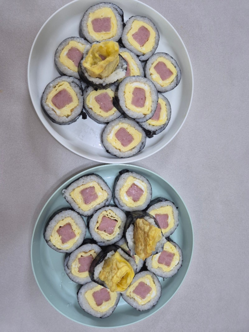아들 친구까지 맛있다고 4줄먹은 스팸계란김밥!황금레시피!!