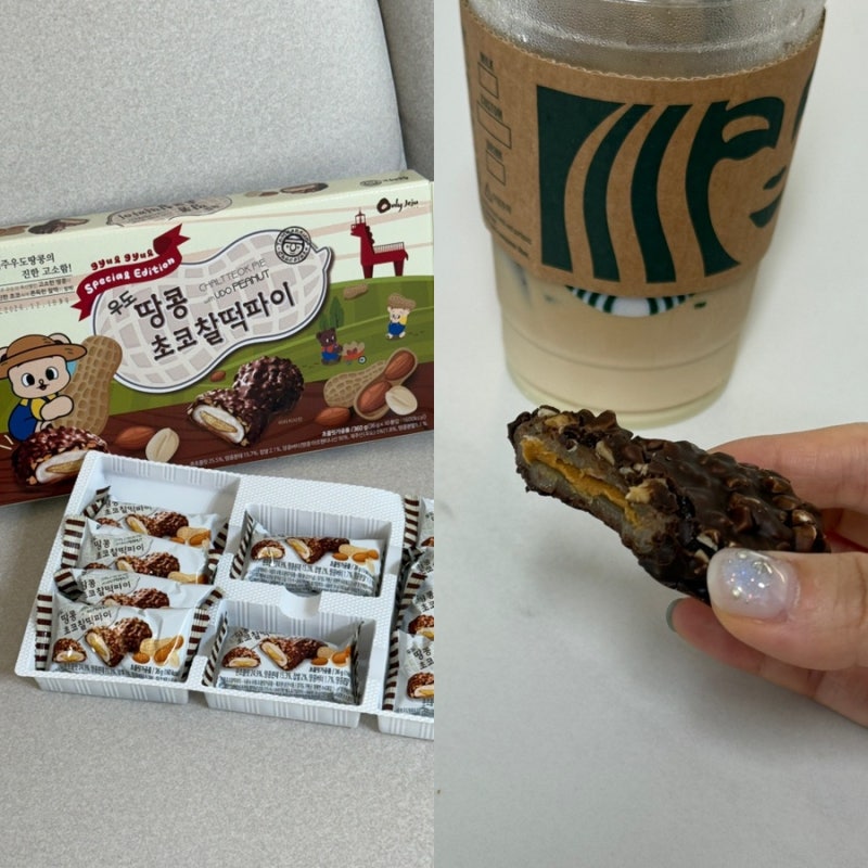 제주도 기념품 간식 선물 우도 땅콩 초코 찰떡파이