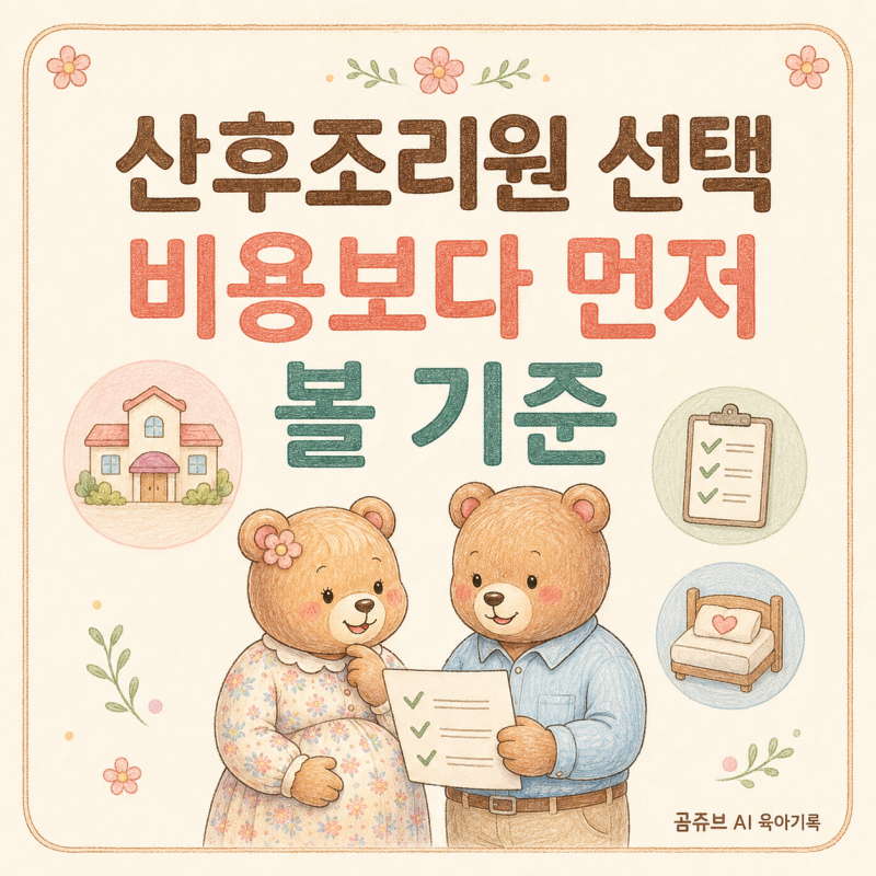 산후조리원 선택 가이드, 비용보다 먼저 볼 기준