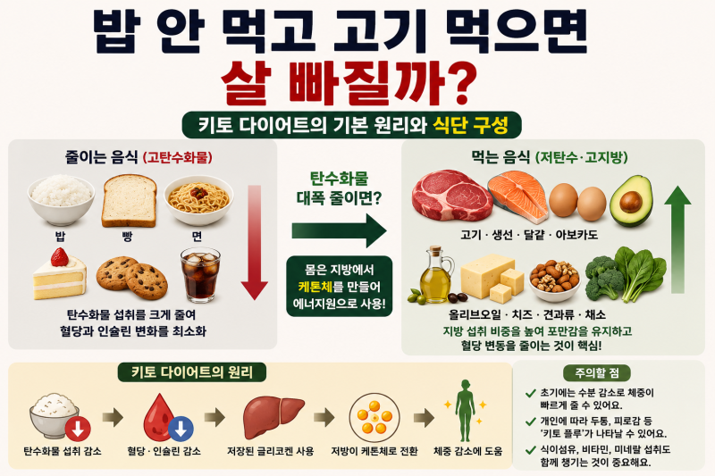 밥 안 먹고 고기 먹으면 살 빠질까?” 키토 다이어트 식단, 효과와 부작용은