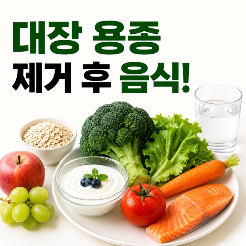 대장 용종에 좋은 음식 제거 후 이런 음식 좋아요