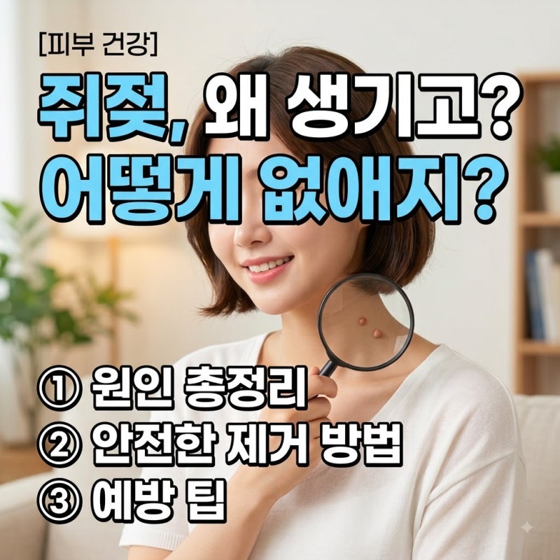 쥐젖 생기는 이유와 안전하게 없애는 법 (민간요법 위험성 정리)
