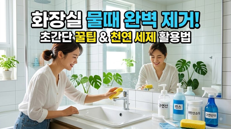 화장실 물때 완벽하게 제거하는 청소 꿀팁 및 노하우