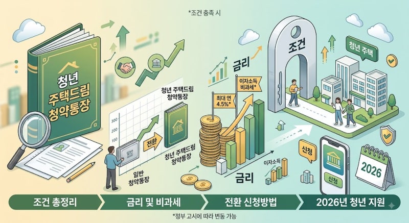 2026 청년 주택드림 청약통장 조건, 금리 및 전환 신청방법 총정리