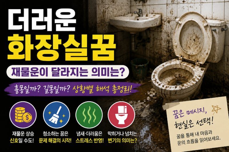 더러운화장실꿈 재물운이 달라지는 의미는?