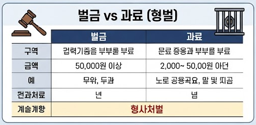 "설마 전과 남는건가,," 벌금 범칙금 과태료 과료 차이 총정리