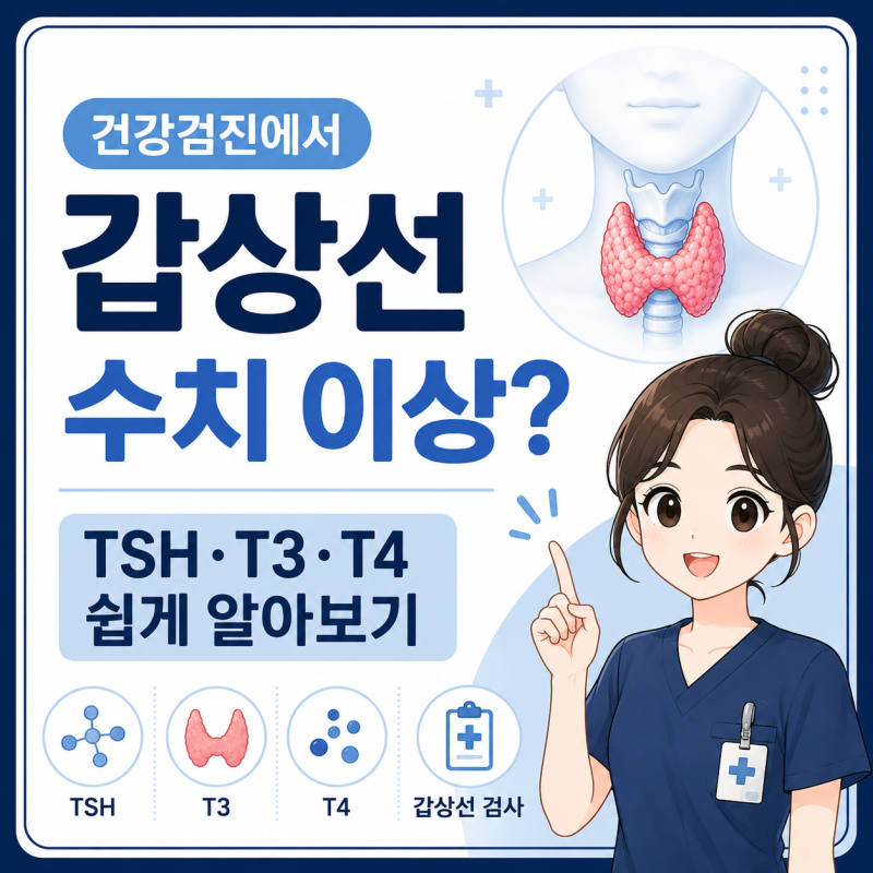 건강검진에서 갑상선 수치 이상? 간호사가 알려주는 TSH ·T3·T4 쉽게 알아보기