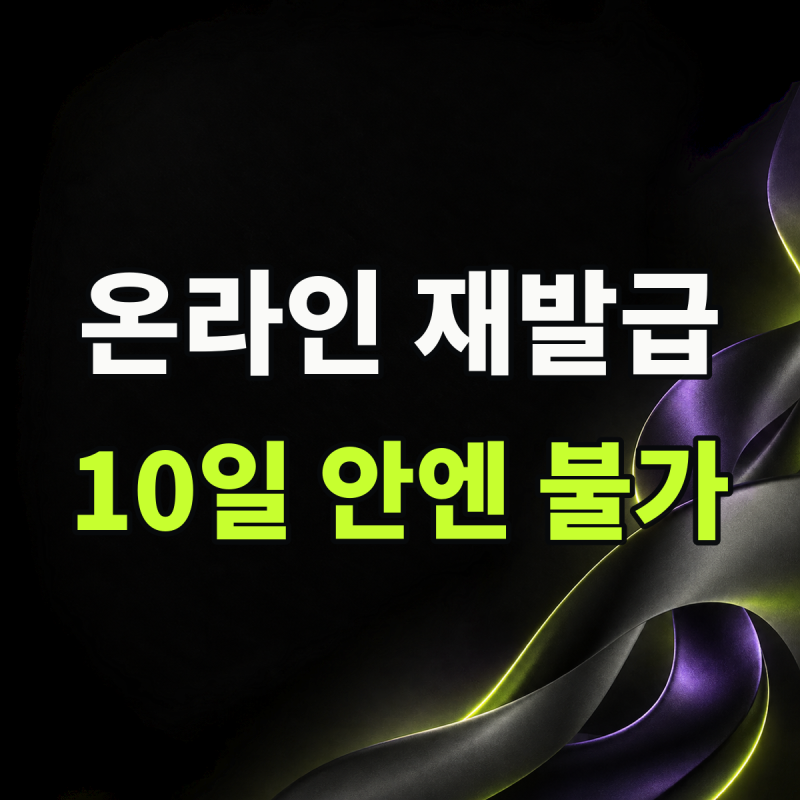 문화누리카드재발급 온라인, 발급 뒤 10일 안에는 다시 못 합니다
