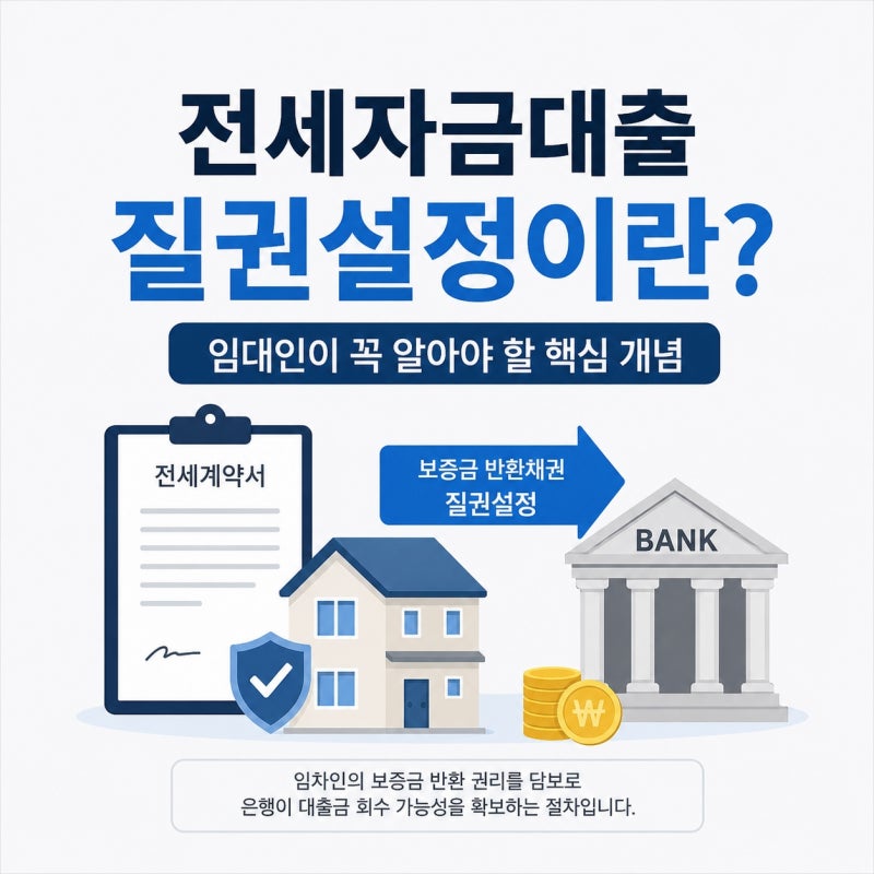 전세자금대출 질권설정 뜻 임차인 채권양도 해지 임대인 보증금 반환 방법 주의사항