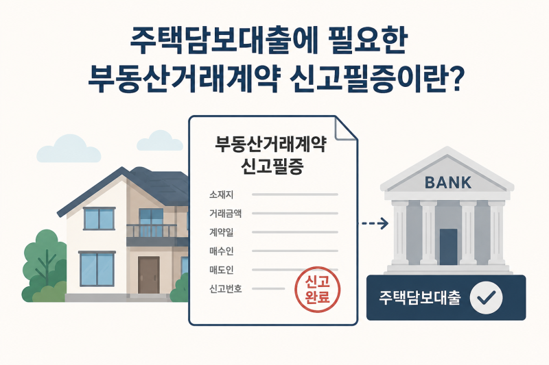 부동산거래계약 신고필증 발급방법 - 주택담보대출 준비서류