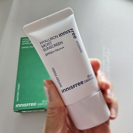 이니스프리 히알루론 수분 선크림, 재구매 n번째! 눈시림 놉:)