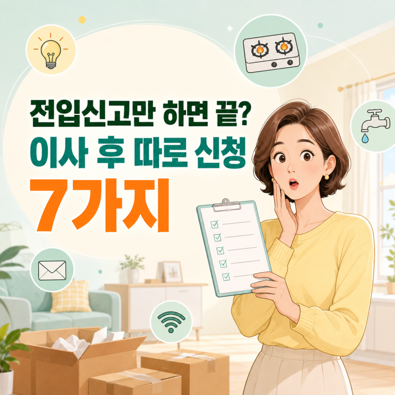 “전입신고만 하면 끝인 줄 알았어요” 이사 후 따로 신청해야 하는 생활서비스 7가지