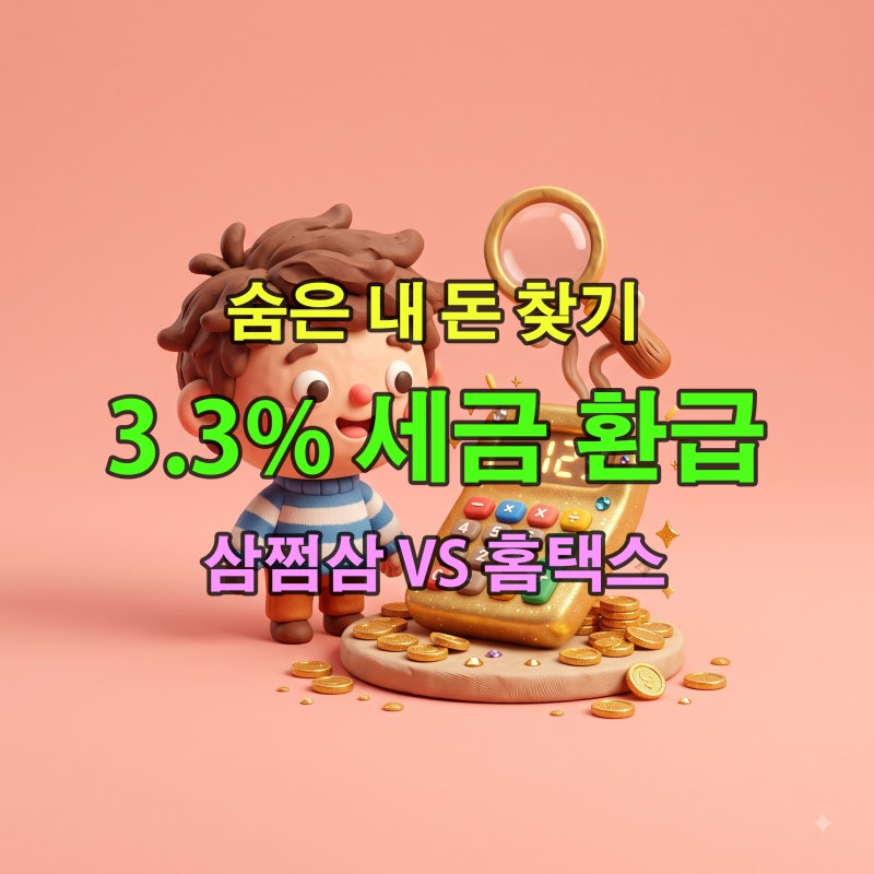 프리랜서 알바 3.3% 세금 환급 받는 법! 삼쩜삼 종합소득세 환급 신청 및 홈택스 무료 신고 차....
