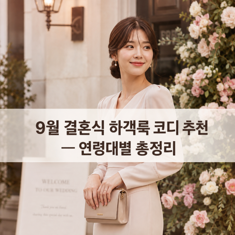 9월 결혼식 하객룩 코디 추천 연령대별 총정리