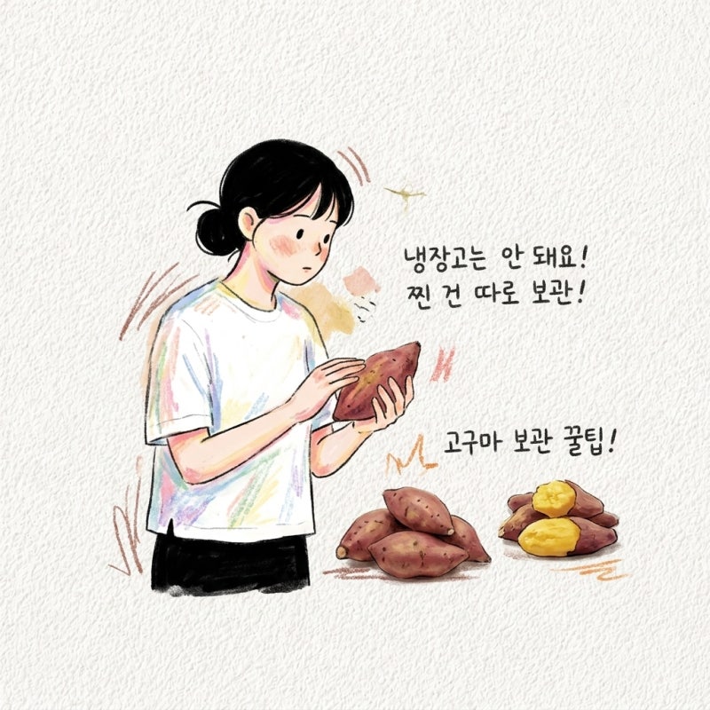냉장에 넣으면 안 되는 이유와 여름철 찐 것 따로 두는 고구마 보관법