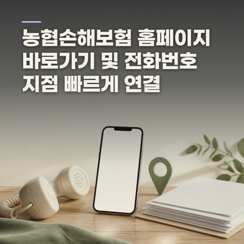 농협손해보험 홈페이지에서 고객센터·지점·보험금 청구 한 번에 찾는 법