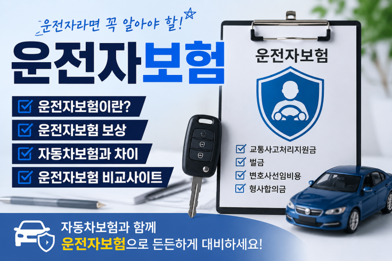 운전자보험이란?｜운전자보험 보상·자동차보험과 차이·비교사이트 알아보기