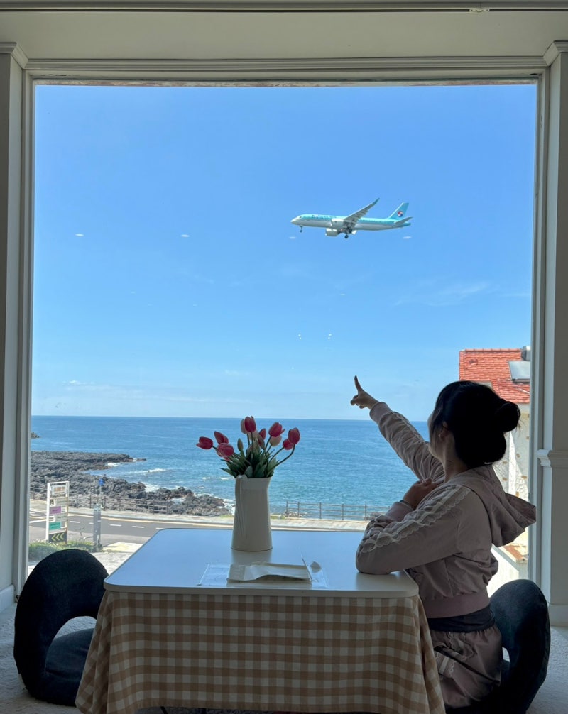 제주공항 근처 비행기 보이는 카페 ✈️ 제주 시로코 오션뷰 포토존 후기