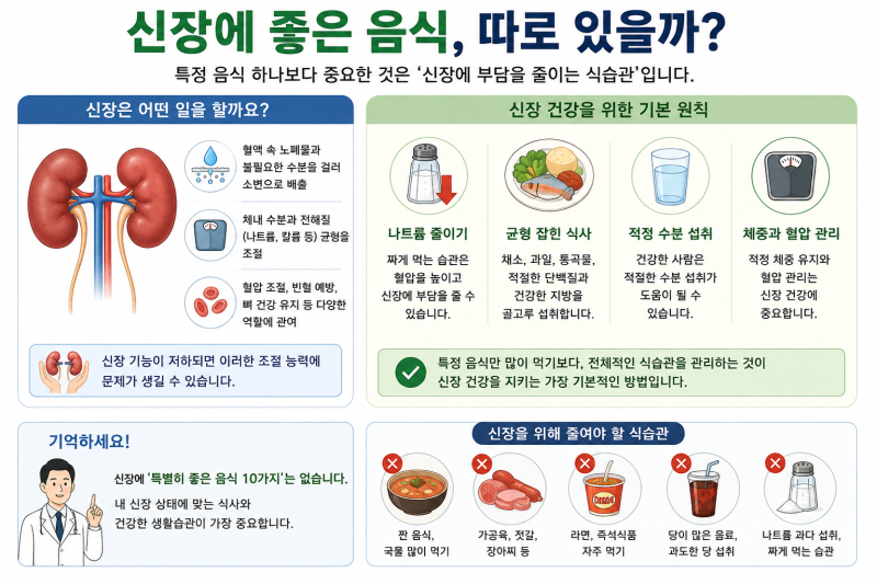 몸에 좋다고 매일 먹었는데 신장에 좋은 음식과 나쁜 음식은 따로 있습니다