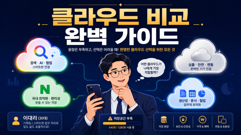 [IT·재테크] 클라우드 저장소 요금제 완벽 비교: 구글드라이브 vs 아이클라우드 vs 마이박스 vs....