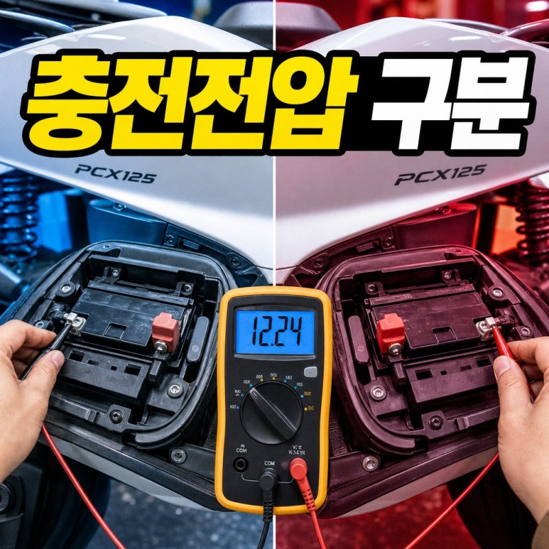 PCX125 레귤레이터 고장 증상｜과충전·저충전 전압 구분법
